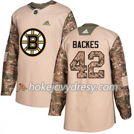 Pánské Hokejový Dres Boston Bruins David Backes 42 Adidas 2017-2018 Camo Veterans Day Practice Authentic